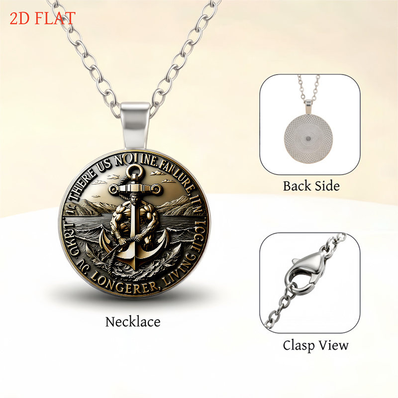 5pc Women's Anchor and Muscular Figure-Themed Jewellery Set